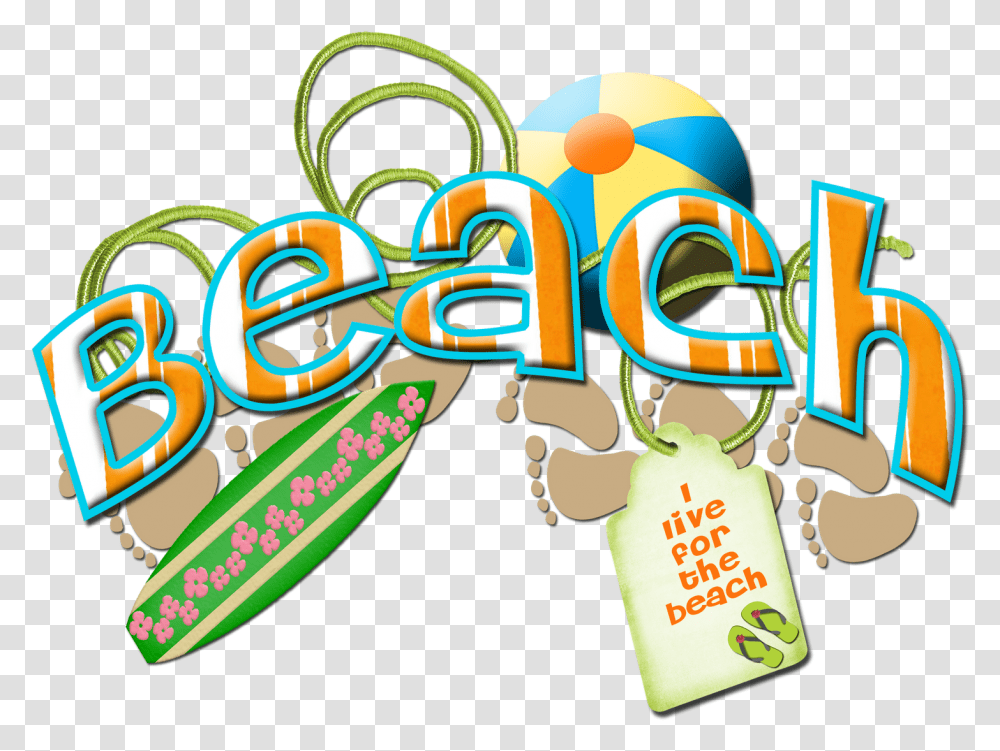 Beach Word Art, Alphabet, Label Transparent Png