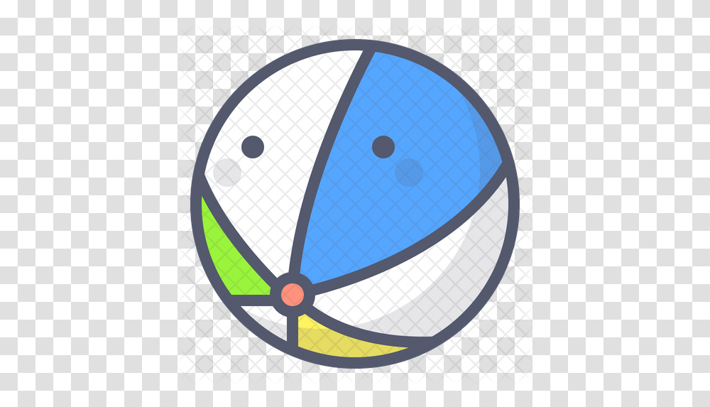 Beachball Icon Of Colored Outline Style Peace And Love, Sphere, Golf Ball, Sport, Sports Transparent Png