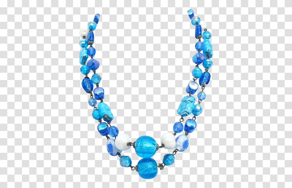 Bead Necklace Blue Necklace Background, Accessories, Accessory, Jewelry, Ornament Transparent Png
