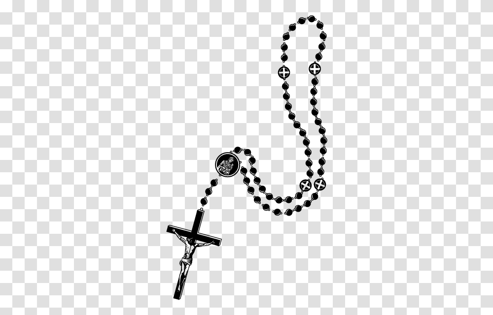 Bead Necklace Vector Rosary Prayer Download Free Background Rosary Clip Art, Gray, World Of Warcraft Transparent Png