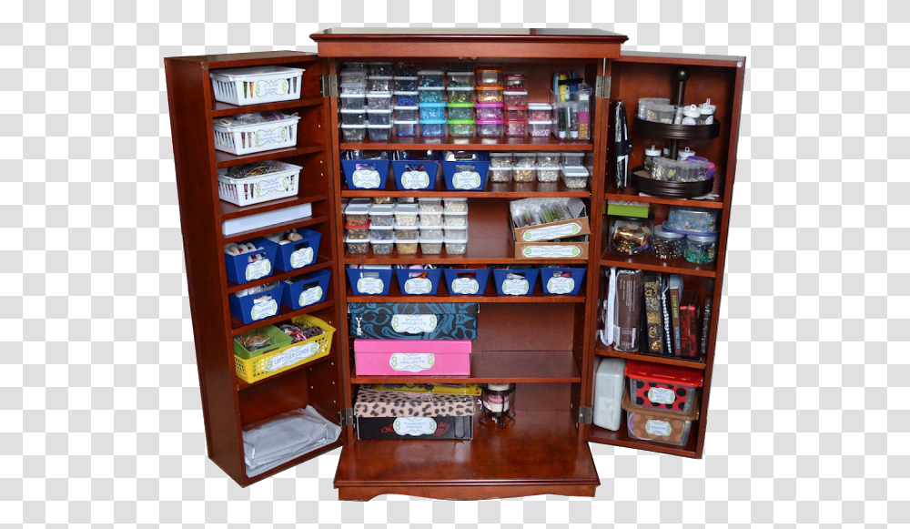 Bead Storage Solution Cabinet For Cds Dvds Vhs Tapes Upcycle Armoire To Pantry, Shelf, Furniture, Refrigerator, Appliance Transparent Png