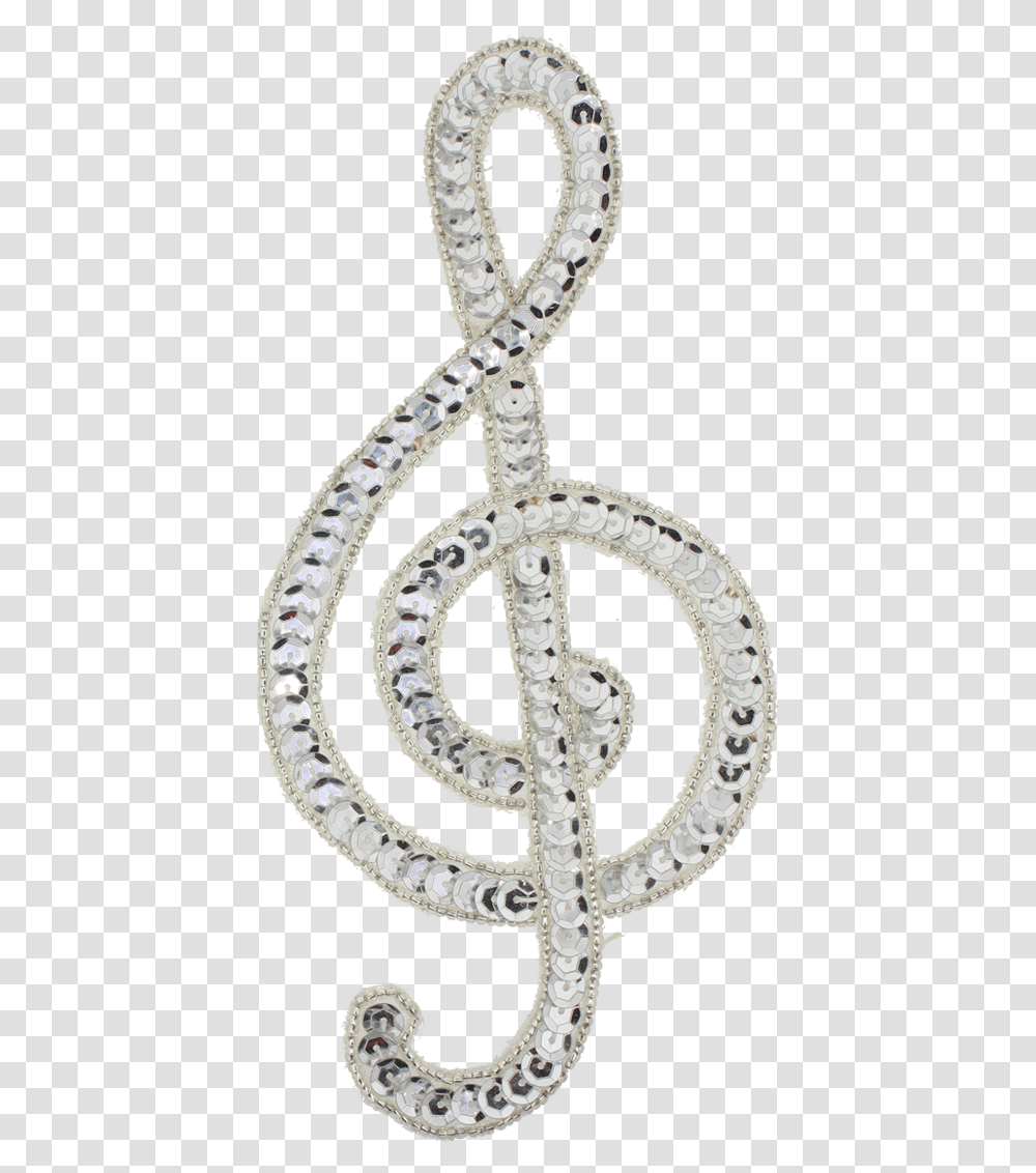 Beaded & Sequin Applique Music Note Clef 9304l Harman Solid, Rug, Knot, Snake, Reptile Transparent Png