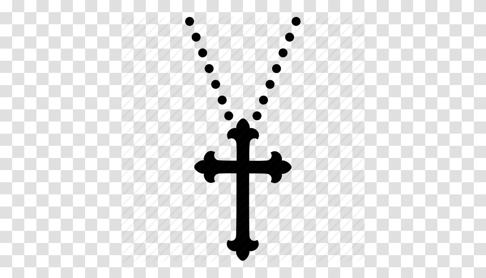 Beads Christianity Cross Crucifix Necklace Religion Rosary Icon, Utility Pole, Lamp Post Transparent Png