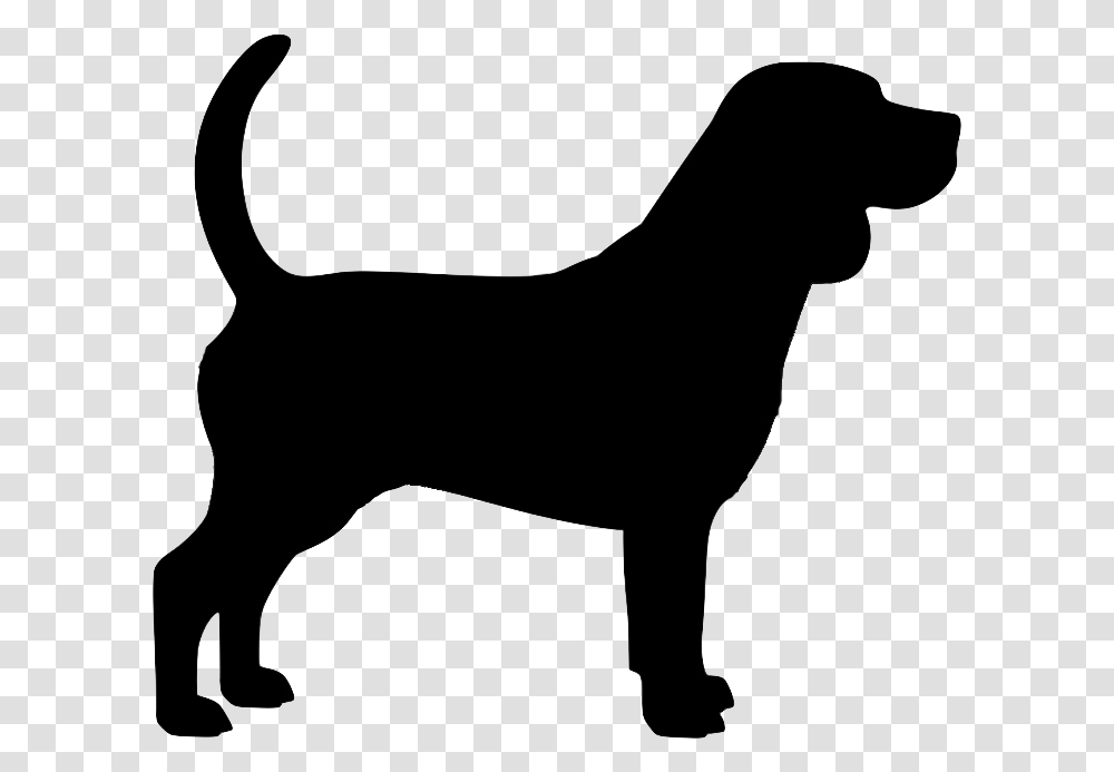Beagle Silhouette, Bow, Animal, Mammal, Pet Transparent Png