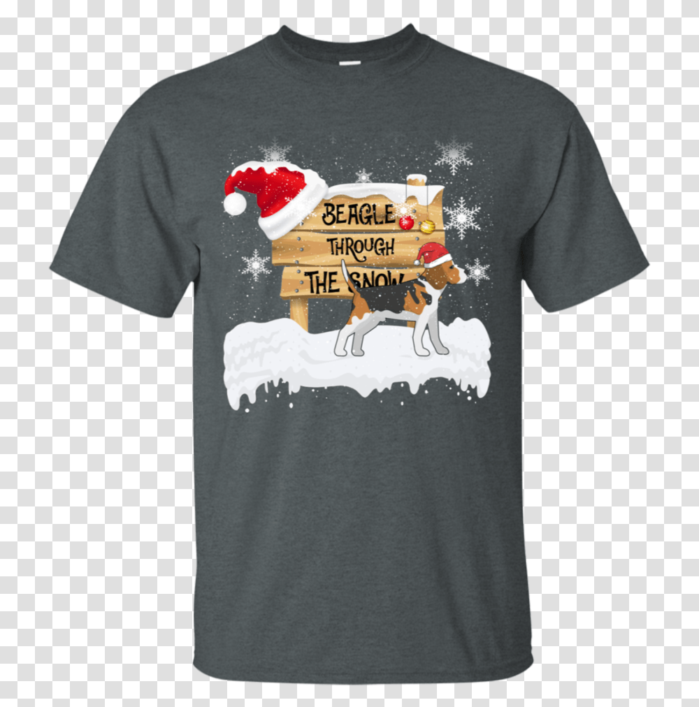Beagle Through The Snow Santa Hat T Shirt Father And Daughter Tshirt Star Wars, T-Shirt, Plant, Person Transparent Png