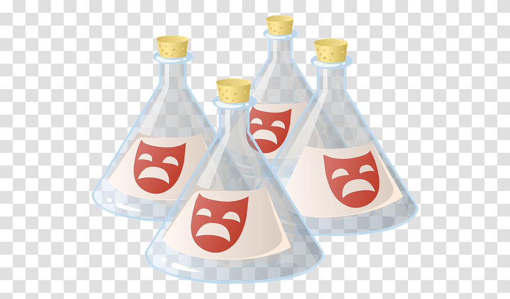 Beakers Flask Flasks Test Tubes Science Laboratory, Cone, Glass, Beverage, Drink Transparent Png