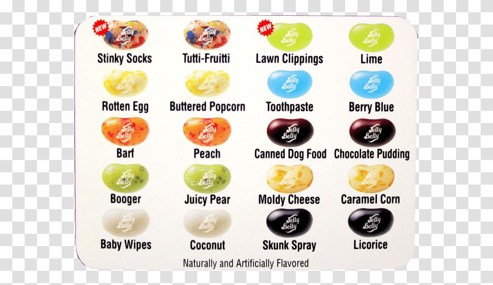 Bean Boozled Flavors 2018, Menu, Label, Food Transparent Png