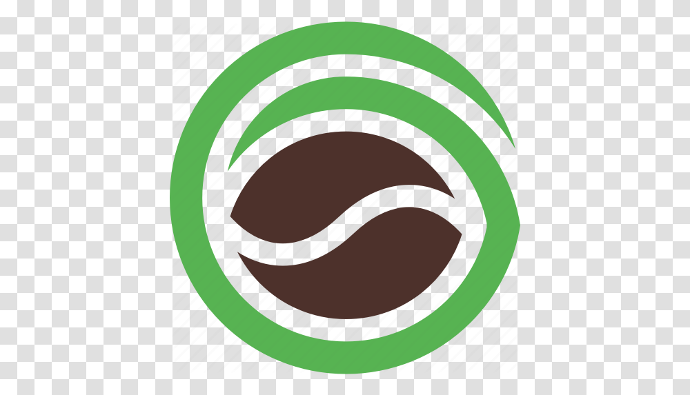 Bean Coffee Logo Natural Organic Icon Coffee Bean Green Logo, Clothing, Plant, Headband, Hat Transparent Png