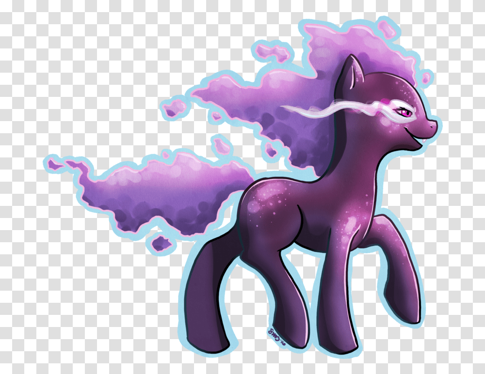 Bean Sprouts Crossover Gastly Pokmon Ponified Cartoon, Purple, Animal, Mammal, Horse Transparent Png