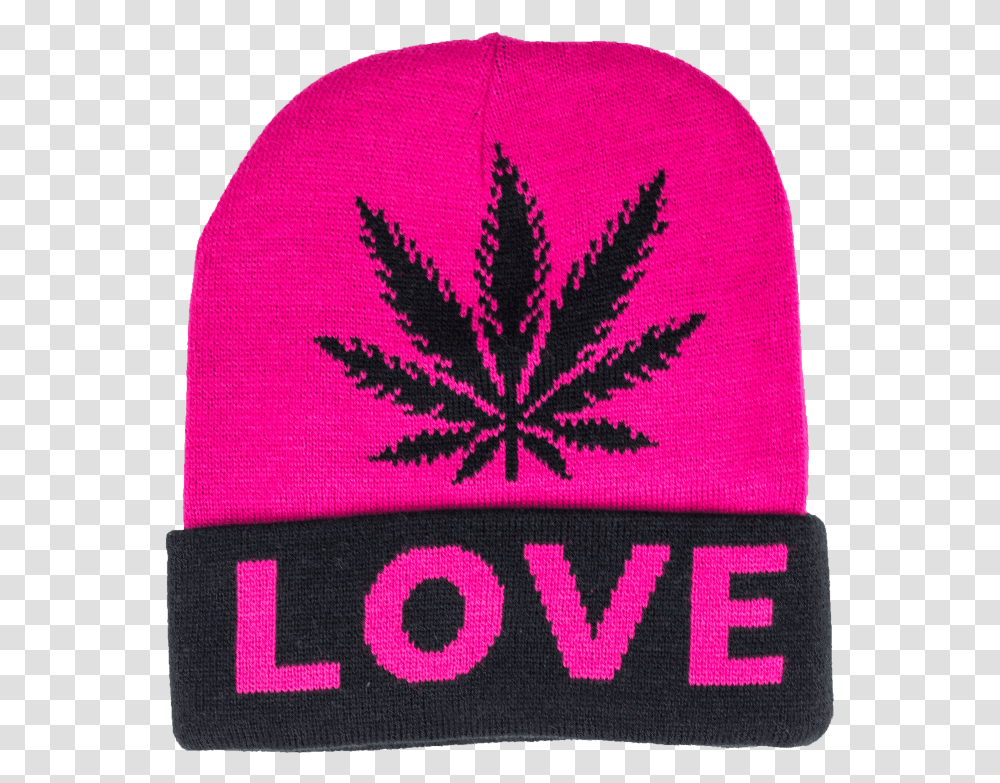 Beanie Cap Fashion Item Apparel With Weed Leaf Love Beanie, Rug, Logo, Purple Transparent Png