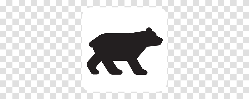 Bear Silhouette, Mammal, Animal, Stencil Transparent Png