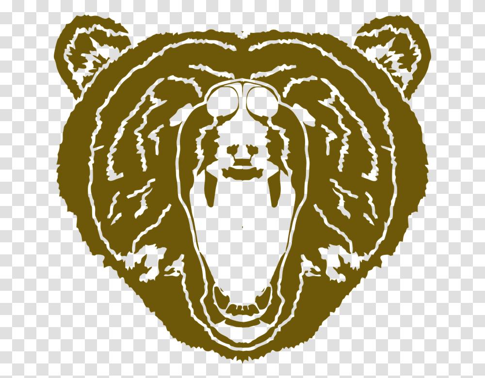 Bear Bear Face Mascot Animal Grizzly Illustration, Pattern, Maze, Labyrinth Transparent Png