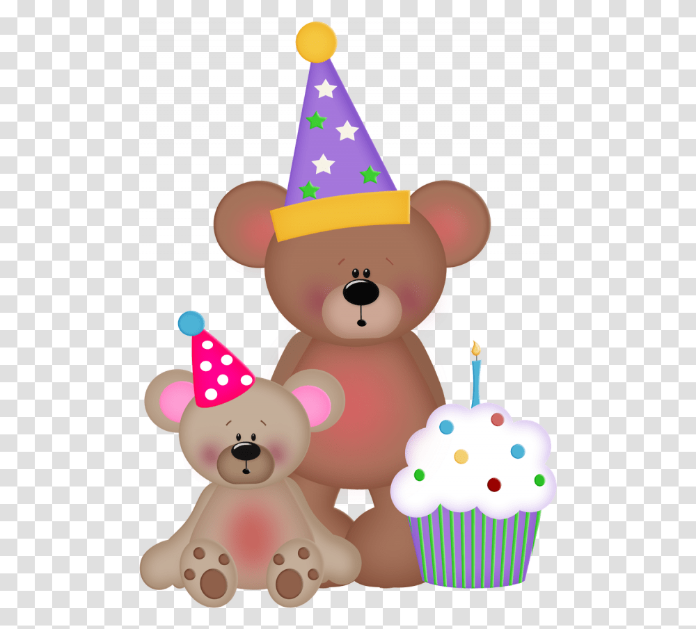 Bear Birthday Clipart Images Clipart Teddy Bear Birthday, Clothing, Apparel, Party Hat, Snowman Transparent Png