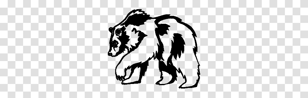 Bear Black And White Black Bear Clipart Black And White, Stencil, Mammal, Animal, Wildlife Transparent Png