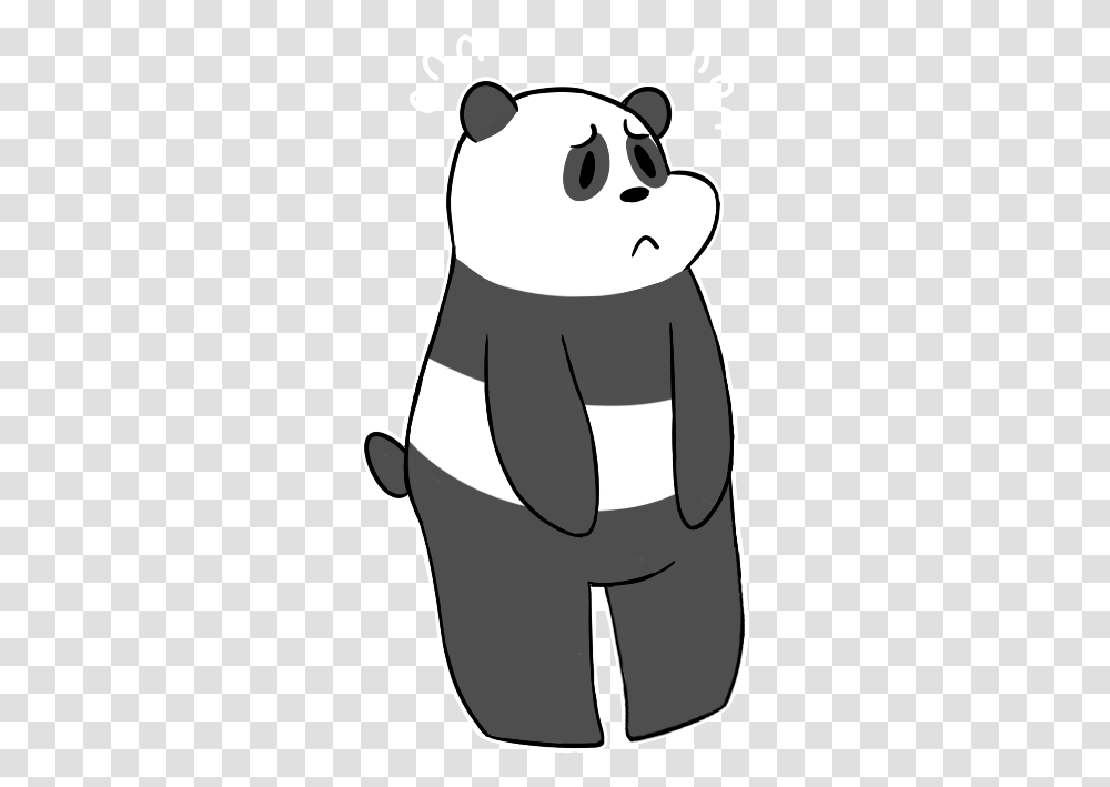 Bear Black And White Cliparts Giant Panda, Stencil, Plant, Hand, Food Transparent Png