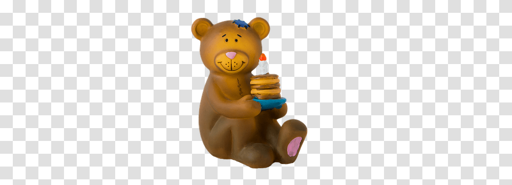 Bear Cake Isolated Decoration Cute Brown Animal Figure, Toy, Light, Figurine, Lightbulb Transparent Png