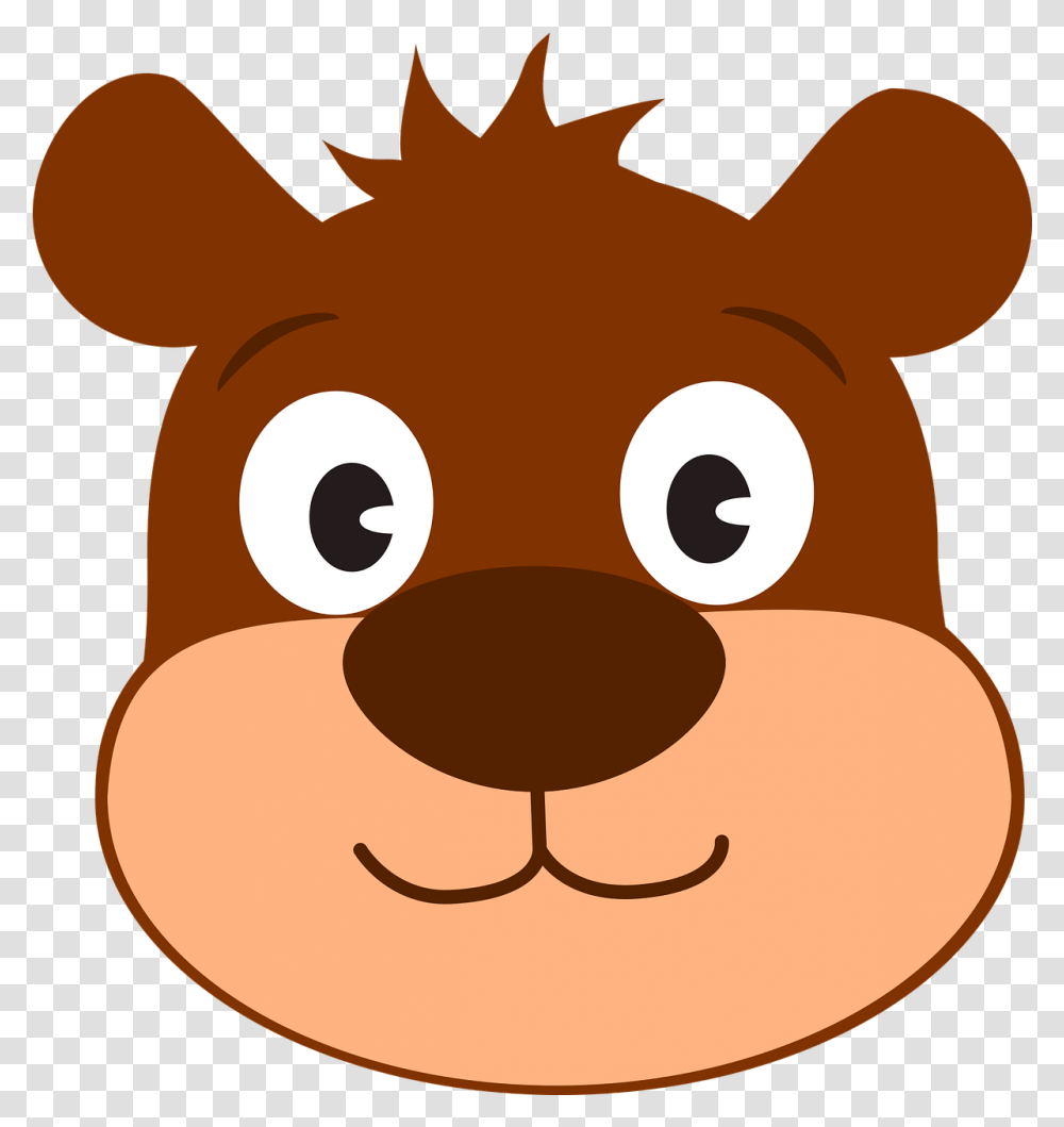 Bear Cartoon Hair Free Vector Graphic On Pixabay Clipart Bear Face, Mammal, Animal, Snout, Cattle Transparent Png