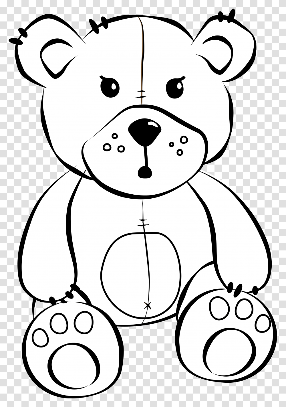 Bear Clipart Angry Bear Cartoon Black And White, Snowman, Outdoors, Nature Transparent Png