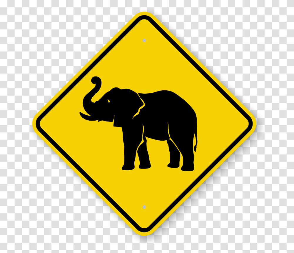 Bear Crossing Sign, Road Sign, Elephant, Wildlife Transparent Png