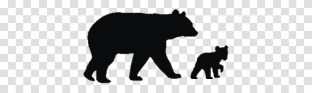 Bear Cub Clipart Black And White, Wildlife, Animal, Mammal, Silhouette Transparent Png