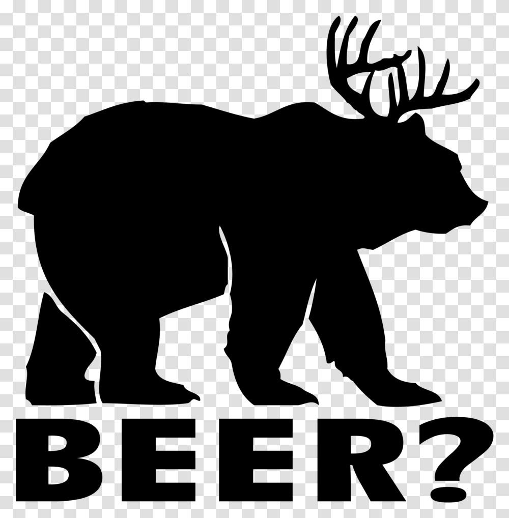 Bear Deer Decal Sticker Beer Bear Deer, Gray, World Of Warcraft Transparent Png