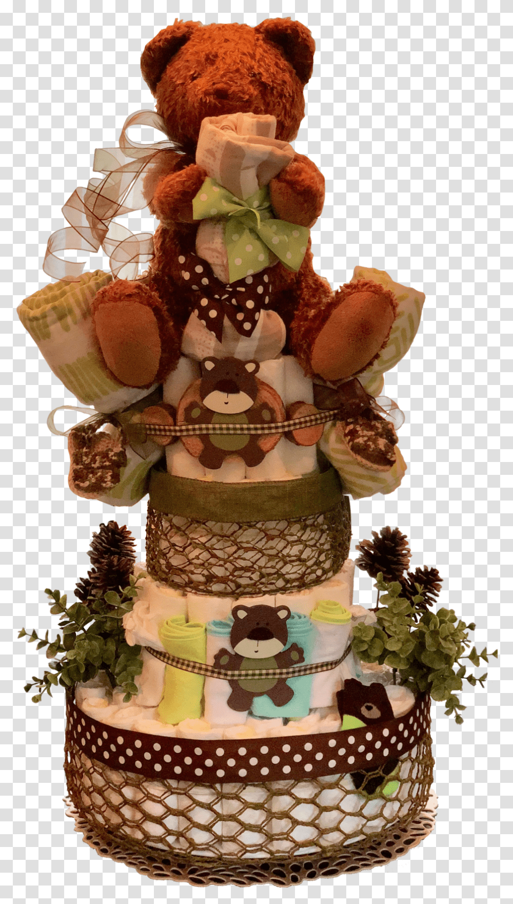Bear Diaper Cake Cake Decorating, Dessert, Food, Birthday Cake, Wedding Cake Transparent Png