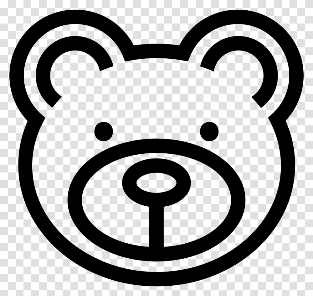 Bear Face Bear Icon, Piggy Bank, Stencil Transparent Png