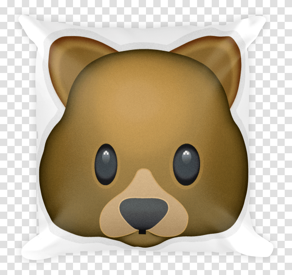 Bear Face Oso Emoji, Pillow, Cushion, Diaper Transparent Png
