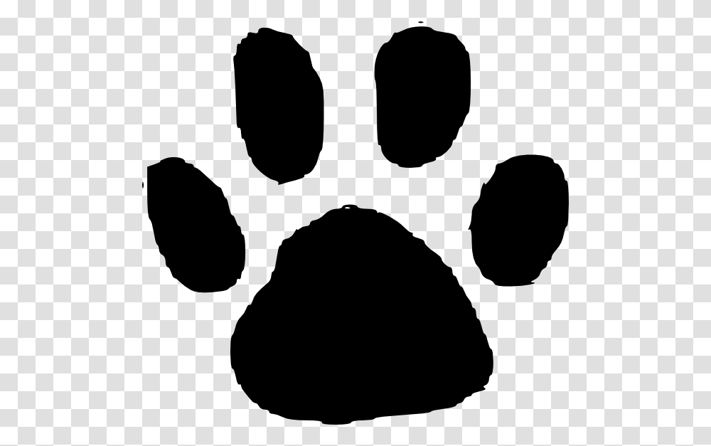 Bear Footprint Group With Items, Stencil Transparent Png