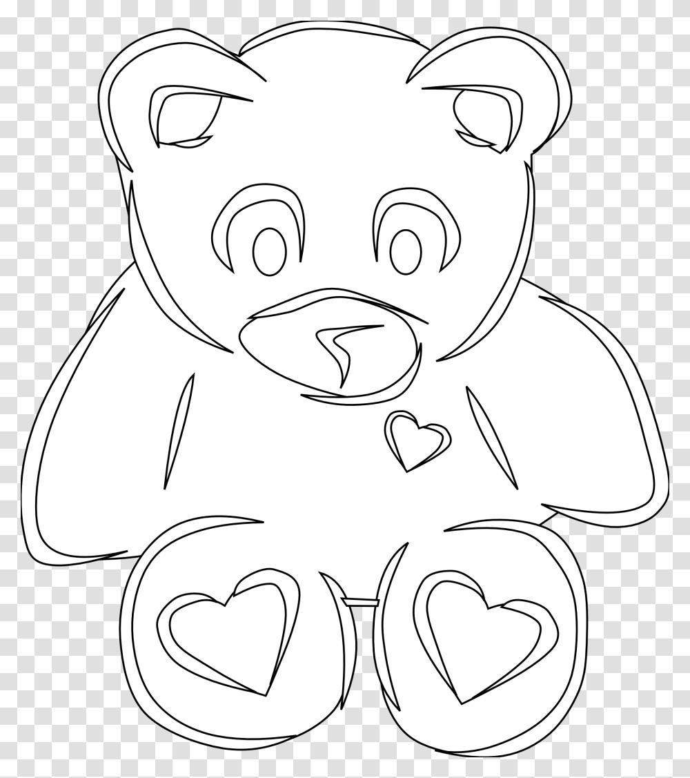 Bear He Black White Christmas Xmas Teddy Bear Stuffed Bear, Drawing, Doodle, Piggy Bank Transparent Png