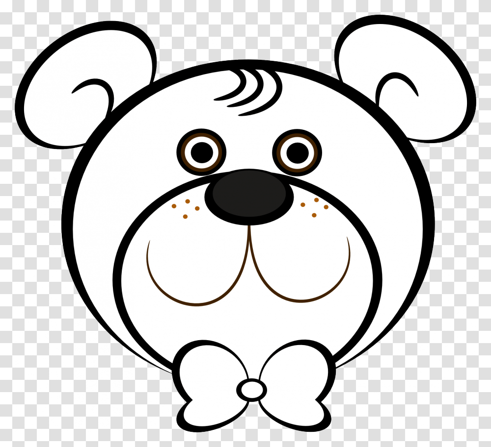 Bear Head Clipart Black And White, Doodle, Drawing, Toy, Plush Transparent Png
