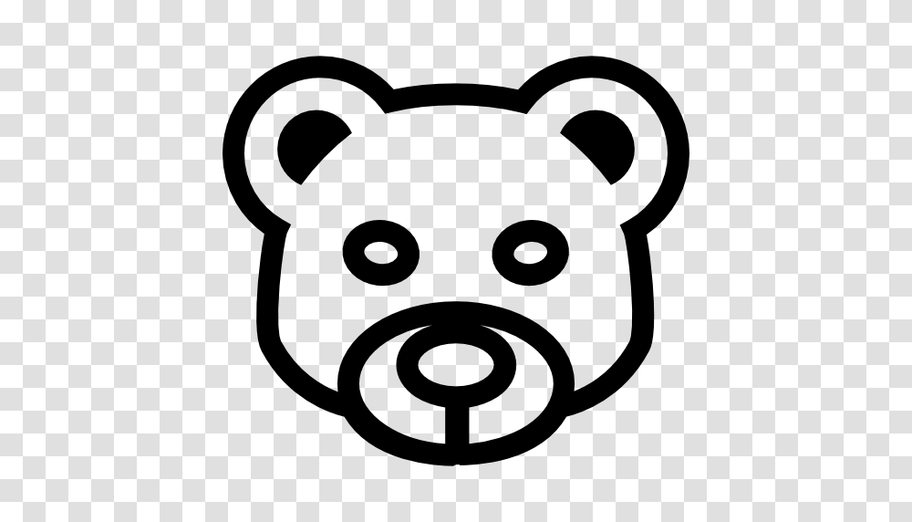 Bear Head Frontal Outline, Stencil, Label, Logo Transparent Png