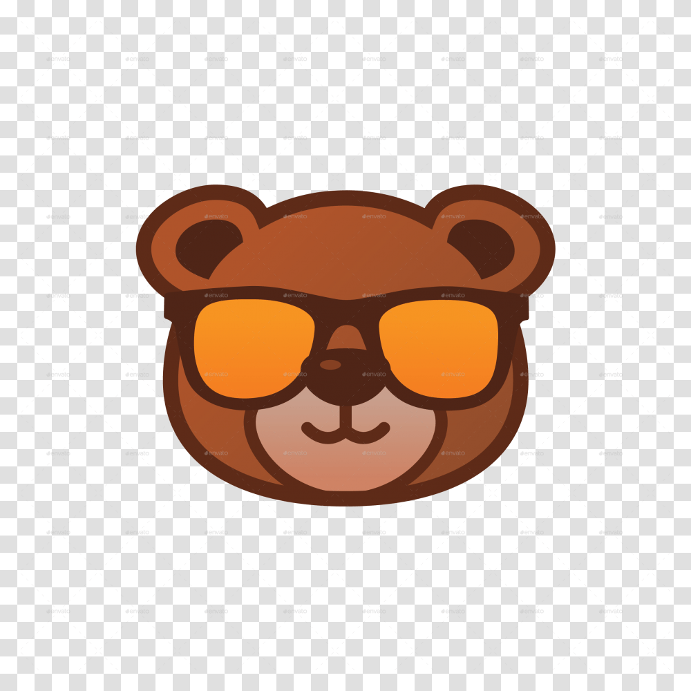 Bear Icon Bear Emoticon Hd Download Cartoon Bear With Sunglasses, Goggles, Accessories, Face, Outdoors Transparent Png