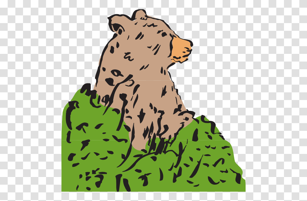 Bear In A Bush Svg Clip Arts Animals Clipart, Lion, Wildlife, Mammal Transparent Png