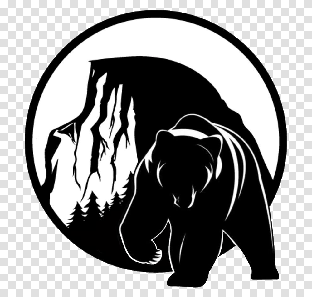 Bear Mountain Coffee Company Grizzly Bear Paw Logo, Mammal, Animal, Wildlife, Stencil Transparent Png