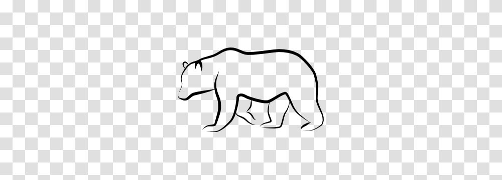 Bear Outline Sticker, Wildlife, Animal, Mammal, Elephant Transparent Png