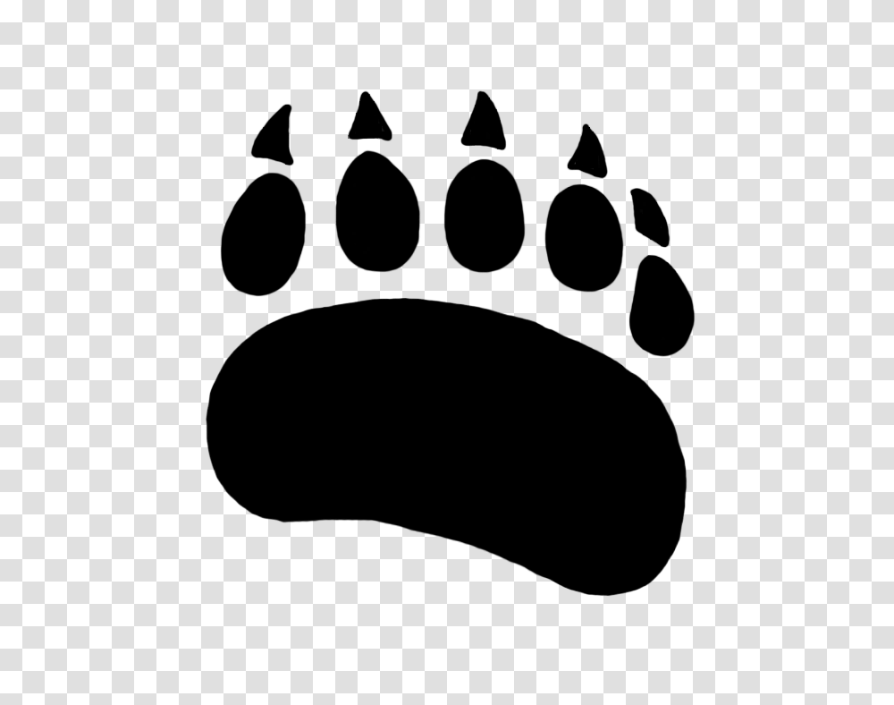 Bear Paw Clipart, Footprint, Stencil Transparent Png