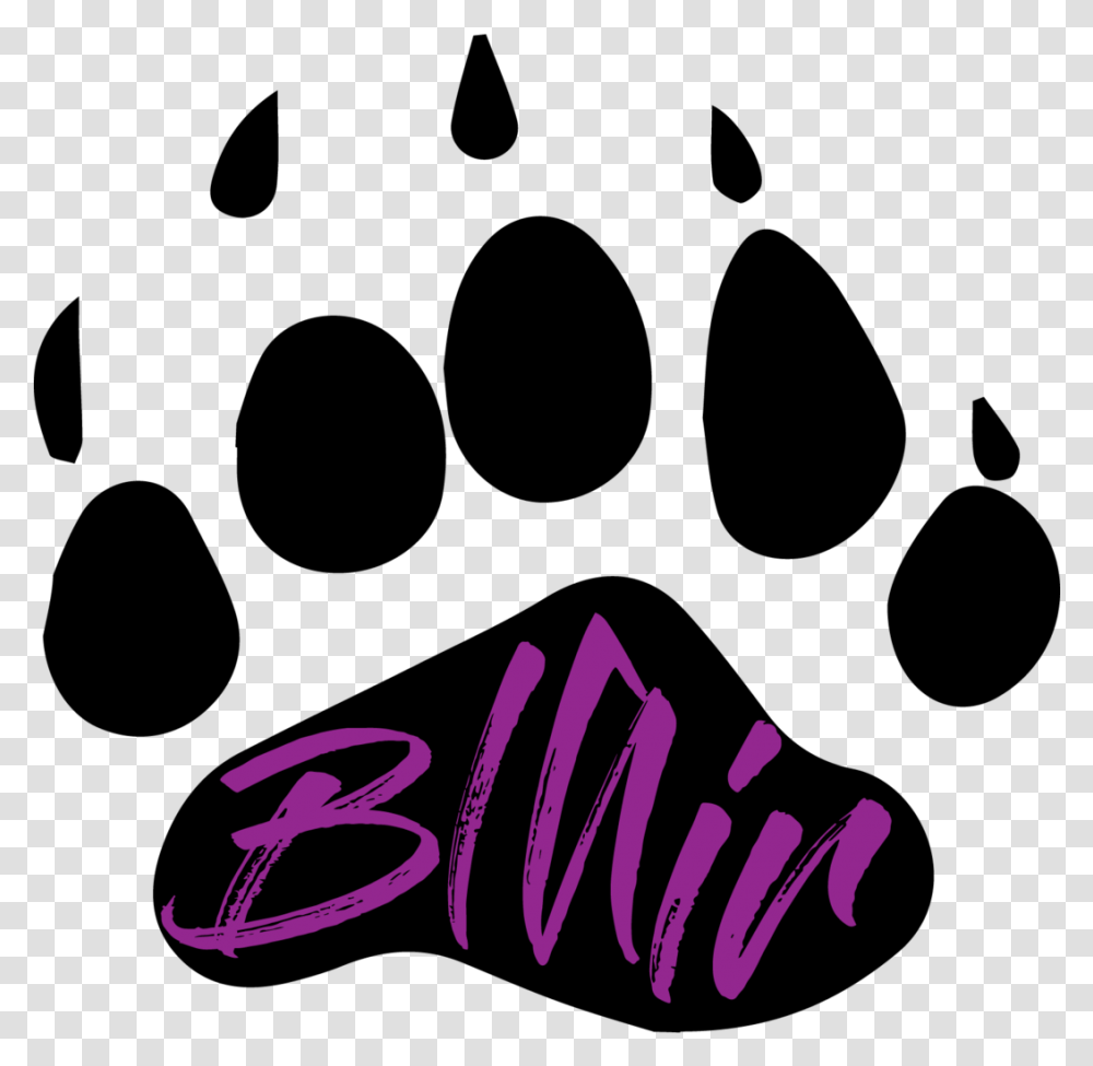 Bear Paw Print Download Running With The Bears Logo, Handwriting, Calligraphy, Alphabet Transparent Png
