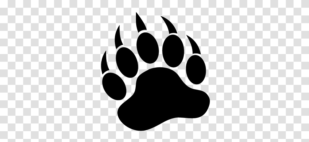 Bear Prints, Hook, Claw, Stencil Transparent Png