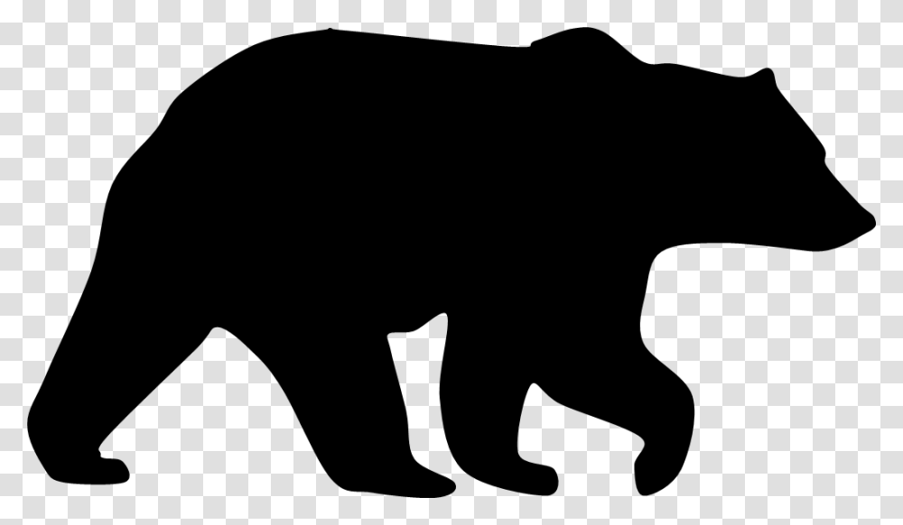 Bear Scalable Vector Graphics Autocad Dxf Clip Art Bear Silhouette Clipart, Animal, Mammal, Wildlife, Pig Transparent Png