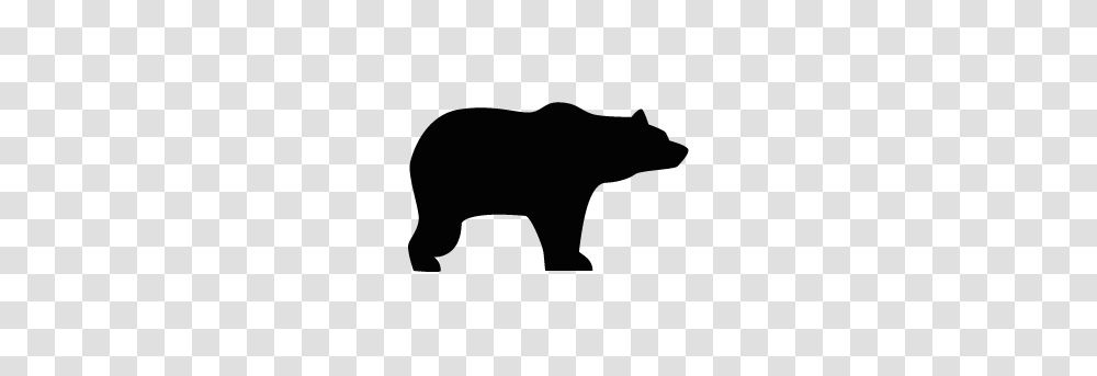 Bear Silhouette Bear Silhouette Clipart, Mammal, Animal, Wildlife, Light Transparent Png