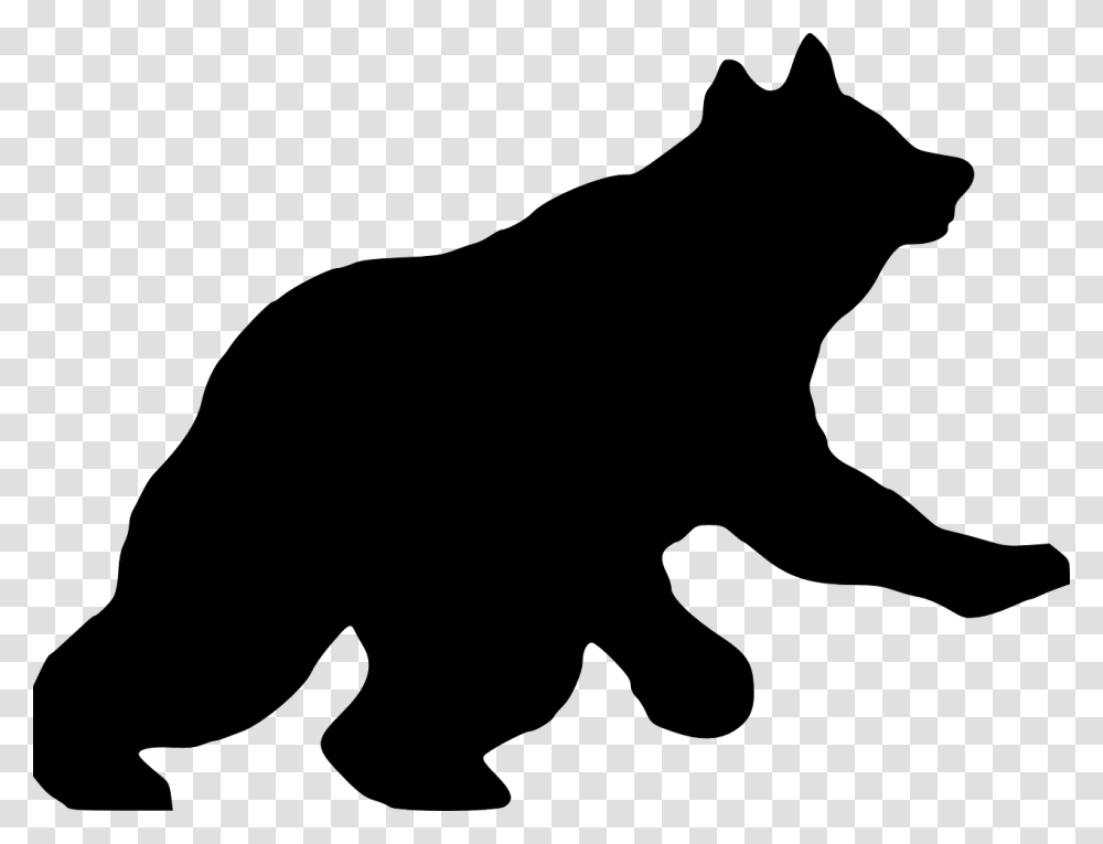 Bear Silhouette Grizzly Free Picture Native American Bear Symbolism, Gray Transparent Png