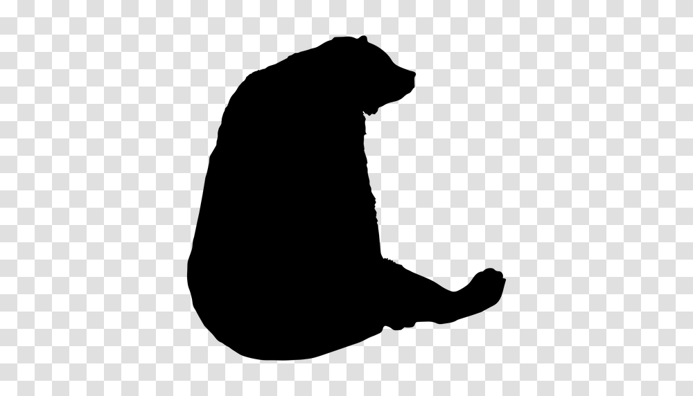 Bear Sitting Silhouette, Gray, World Of Warcraft Transparent Png