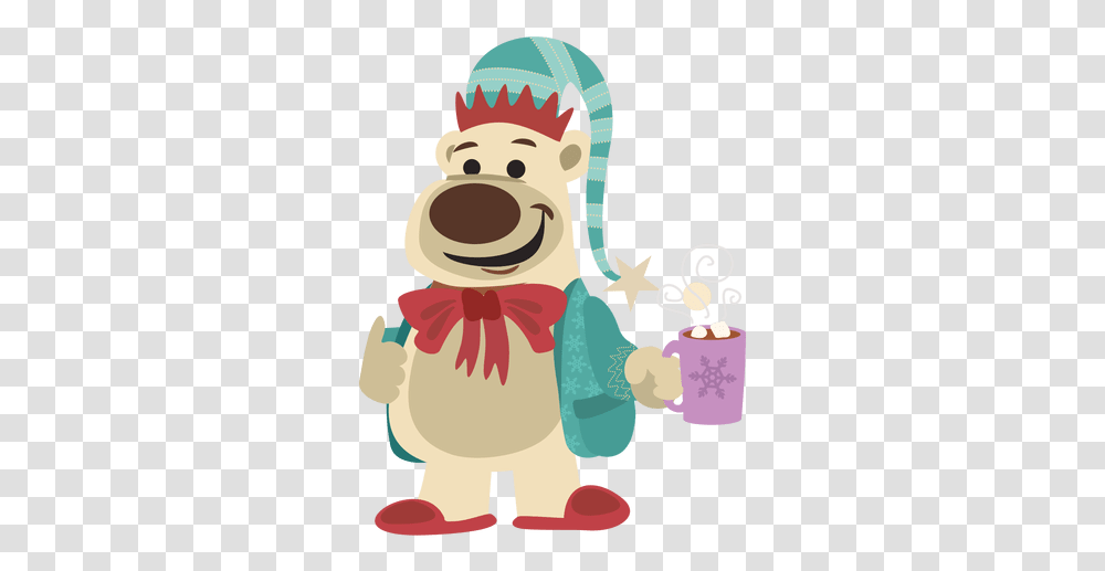 Bear With Hot Chocolate & Svg Vector File Christmas Day, Leisure Activities, Poster, Advertisement, Elf Transparent Png