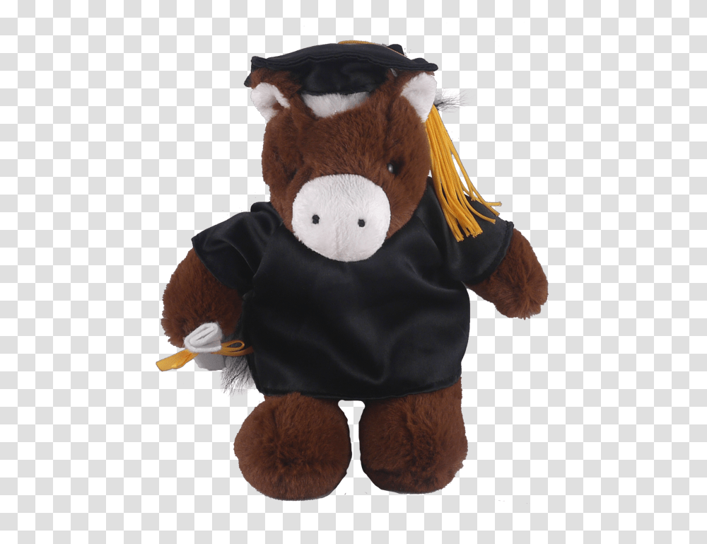 Bear With Me Plush Horse With Personalized Black Graduation, Toy, Teddy Bear, Doll Transparent Png