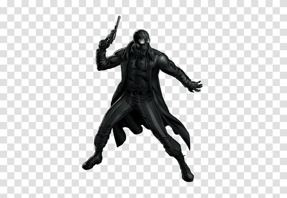 Bearakos Corner Review Spider Man Noir, Person, Human, Batman, Ninja Transparent Png