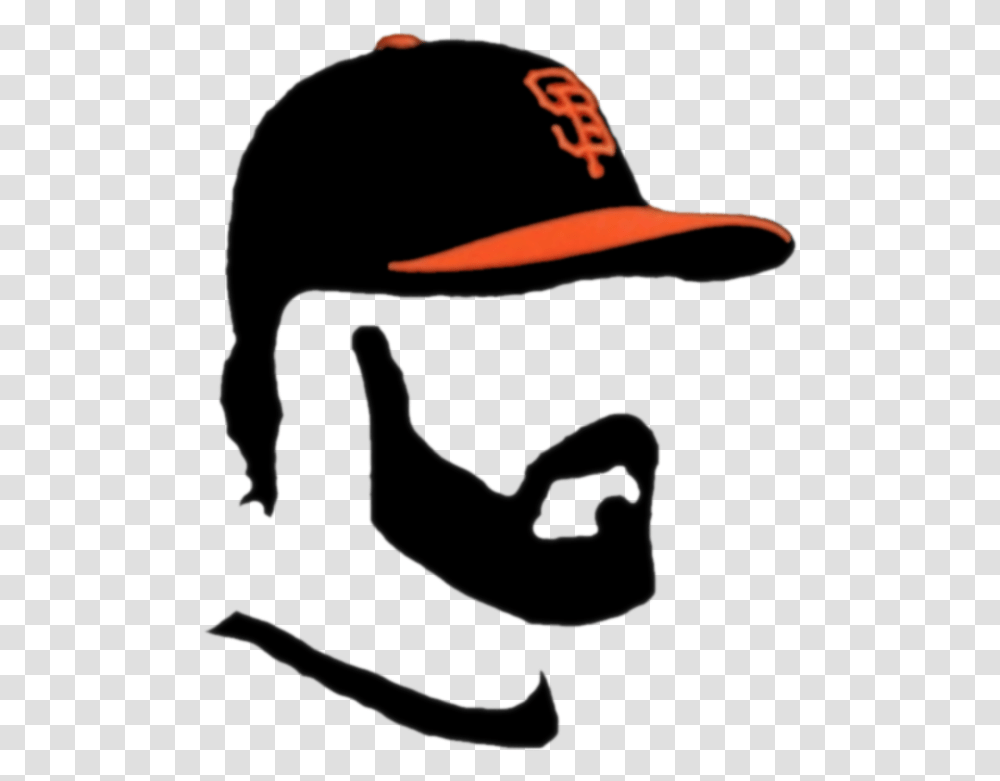 Beard And Cap Silhouette Cap Beard Silhouette, Apparel, Baseball Cap, Hat Transparent Png