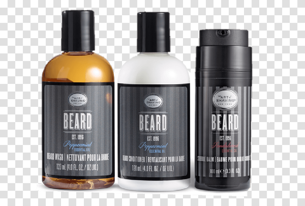 Beard And Stubble Kit Art Of Shaving Beard Wash And Conditioner, Bottle, Cosmetics, Shaker, Aftershave Transparent Png