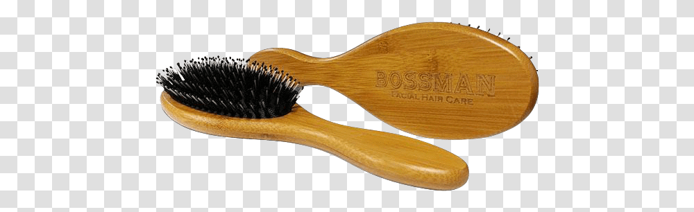 Beard Brush With Boar Hair Amp Nylon Bristles Makeup Brushes, Tool, Cutlery, Spoon, Wooden Spoon Transparent Png