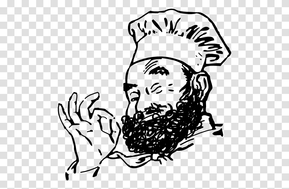 Beard Clip Art Chef Cartoon Images Black And White, Gray, World Of Warcraft Transparent Png